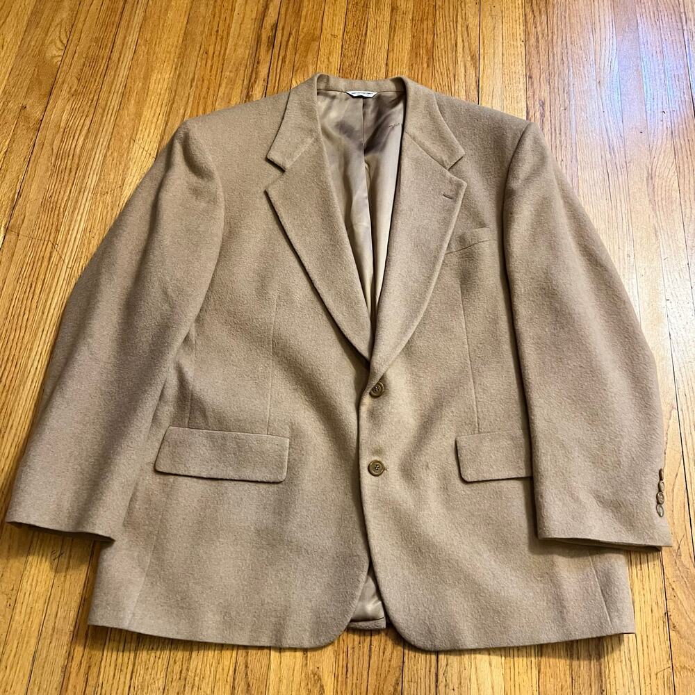 Pincus Brothers Maxwell Men's Camel Hair 2 Button Blazer Coat Mens 44?